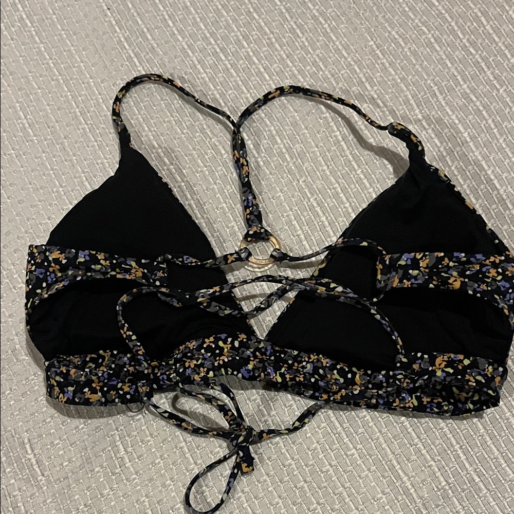 Prana Black Floral Bikini Top - Picture 2 of 2